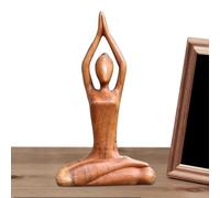 Generico Yoga Statues For Home Decor - Wooden Yoga Pose Sculpture | Meditating Rich Style Garden Statue, Decorative Accessories | Women Statue, Decorations For Living Room Study Gallery
