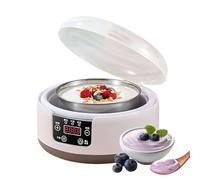Genérico Yogurtera Probiótica con Control De Tiempo Y Temperatura, Recipiente Interior De Acero Inoxidable, para Yogur Griego Casero, Vegano Y