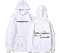 Genérico You Are Enough Hoodie, Dear Person Behind Me' Hoodie, Dear Person Behind Me Sweatshirt (Color-K,3XL)