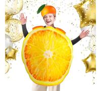 Genérico You Said Fun Fruit Costumes, Halloween Orange Traje, Funny Fruit Oranges Stume, Fantasy Costume For Children And Adults, Sliced FruitaAnd Vegetable, Funny Halloween Set With Hat Orange