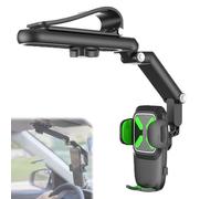 Genérico Yoyoway 360 Car Phone Holder, Multi Function Sun Visor Universal 360 Degree Phone Holder, Rotatable and Retractable, Used for Various Vehicle Model (Green)
