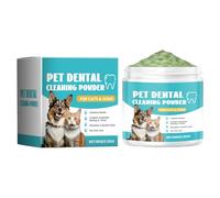 Genérico Zahnreinigungspulver für Hunde und Katzen | 100g Erfrischendes Zahnpulver zur Entfernung Von Zahnverfärbungen | Pflegt Atemgesundheit bei Katzen Welpen und Hunden