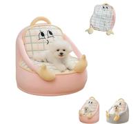 Genérico Zallopaws Striped Hug Arm Pet Sofa Bed, Cute Pet Sofa Bed Removable Washable Cover, for Indoor Cats Dog Anmails (Pink,Medium)