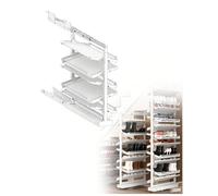 Genérico Zapatero Extensible de 4 a 10 Niveles, Organizador de Zapatos extraíble, Textura de Base Antideslizante Que Aumenta la fricción(80 cm/31.5 in (Depth),5 Tier)