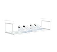 Genérico Zapatero Extensible, Estante Retráctil, Estantes Multiusos, Estante Inferior de Metal, Cesta Colgante para Zapatos, Zapatero para (White 52cm)