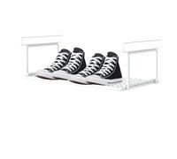 Genérico Zapatero Extensible, Estante Retráctil para Zapatos, Estantes Multiusos para Zapatos, Estante Inferior de Metal, Cesta para Zapatos Colgantes Que Ahorra Espacio, Zapatero para (White 39cm)