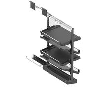 Genérico Zapatero extraíble Giratorio apilable, Organizador de Almacenamiento Vertical con estantes Ajustables de 4 a 15 Niveles: Almacenamiento metálico apilable Que Ahorra Espacio, diseño retráctil