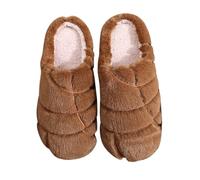 Genérico Zapatillas Andar Por Casa Mujer,Nuevas Pantuflas NavideñAs Para Hombres Y Mujeres En Casa Conchas MéXico Pantuflas CáLidas De Invierno Para Interiores (Coffee 37)