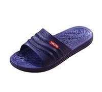 Genérico Zapatillas antideslizantes para hombre Punta abierta Cómodo Odio Casa Baño Plataforma, azul, 45 EU