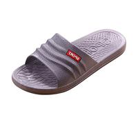 Genérico Zapatillas antideslizantes para hombre Punta abierta Cómodo Odio Casa Baño Plataforma, gris, 45 EU