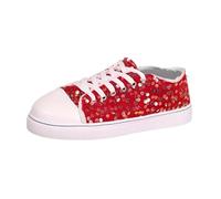 Genérico Zapatillas Brillantes Mujer Zapatos Fiesta Cómodos Planos Low Top Tela Multicolor Tallas 36-43 con Destellos de diseño sin Cordones para un Calzado cómodo Ideal Uso Diario Caminar