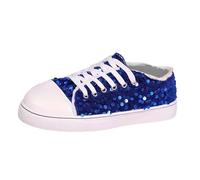 Genérico Zapatillas Brillantes Mujer Zapatos Fiesta Cómodos Planos Low Top Tela Multicolor Tallas 36-43 con Destellos de diseño sin Cordones para un Calzado cómodo Ideal Uso Diario Caminar