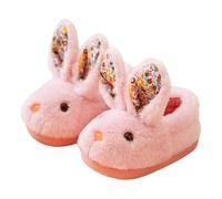 Generico Zapatillas con forma de conejo - Cómodas de habitación de invierno de zapatillas cálidas con forma de conejo, ligeras y antideslizantes, zapatos de interior | Un regalo cómodo para ba