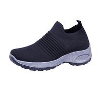 Genérico Zapatillas Correr Mujer Zapatillas Anchas Mujer Zapatos para Caminar para,de Trabajo Tipo Calcetín,con,Cómodos Y Ligeros. Deportivas Deportivas Casual (Black,36)
