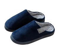Genérico Zapatillas De Casa De Algodón Con Punta Cerrada, Zapatos De Dormitorio De Espuma Viscoelástica, Zapatillas Cálidas Sólidas De Otoño E Invierno(Blue,41-42)