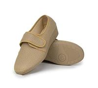 Genérico Zapatillas de Casa Mujer Verano | Calzado Transpirable de Rejilla con Cuña | Sandalias de Interior y Exterior con Cierre de Gancho y Bucle | Suela de Caucho Antideslizante | Beige | Talla 37