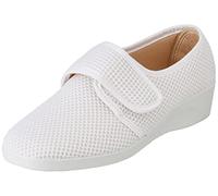 Genérico Zapatillas de Casa Mujer Verano | Calzado Transpirable de Rejilla con Cuña | Sandalias de Interior y Exterior con Cierre de Gancho y Bucle | Suela de Caucho Antideslizante | Blanco