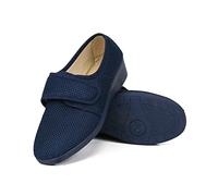 Genérico Zapatillas de Casa Mujer Verano | Calzado Transpirable de Rejilla con Cuña | Sandalias de Interior y Exterior con Cierre de Gancho y Bucle | Suela de Caucho Antideslizante | Marino