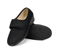 Genérico Zapatillas de Casa Mujer Verano | Calzado Transpirable de Rejilla con Cuña | Sandalias de Interior y Exterior con Cierre de Gancho y Bucle | Suela de Caucho Antideslizante | Negro | Talla 37