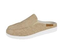 Genérico Zapatillas De Casa Mujer Verano - Pantuflas Tipo Mule con Estampado De Periódico De Moda Sandalias Planas Transpirables para Verano Interiores Y Exteriores Informales Y Cómodas