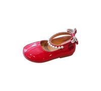 Genérico Zapatillas De Casa Verano- Zapatos Princesa Niñas Elegantes Con Lazo CláSico Y Perla Un Look Elegante De Diario Calzado Plano Con Estilo Pequeñas Básica
