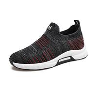 Genérico - Zapatillas de deporte de exterior casual para hombre, de malla transpirable, talón invisible 4/8/10 cm, zapatos ligeros con suela suave para actividades diarias, negro 8 cm, 41 EU