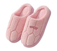 Genérico Zapatillas de espuma de memoria hombres falso ante piel casa zapatillas de felpa cálido invierno zapatillas de interior y exterior antideslizantes zapatillas hogar mujer cómodo, rosa, 36 EU