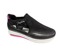 Genérico Zapatillas de Vestir Mujer Zapatos Cómodos Zapatos de Tacón Informales con Gancho Tamaño Malla,Zapatillas Deporte Grandes Cómodas Y Transpirables para Deportivas Deporte (Black,39)