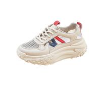 Genérico Zapatillas Deporte Mujer Zapatillas Ligeras Gruesas para Mujer Y Niña,Zapatos de Verano para Caminar con Gruesa de 5 Cm,Cómodas Y Deportivas Deporte (Red,39)