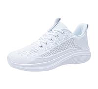 Genérico Zapatillas Deportivas Mujer Zapatillas Anchas Deporte para Mujer,Verano,Nuevo Patrón Malla,Transpirables,Cómodas,Antideslizantes,Zapatos Grandes con Deportivas de (White,40)