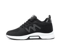 Genérico - Zapatillas elevadoras para hombre, informal, deportivo, ligeras, transpirables, con cordones, talón oculto elevador, 10 cm, Le Noir, 39 EU