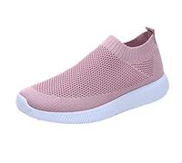 Genérico Zapatillas Fitness Mujer Zapatillas Deporte Sports Runing Mujeres Mesh Color Shoes Solid Outdoor Zapatos Rastreables Zapatos Femeninos Ortopédicos For Mujer para (Pink,36)