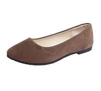 Genérico Zapatillas Mujer Casual - Mujeres NiñAs SóLido TamañO Grande Slip On Flat Shallow Comfort Casual Shoes Sandalia De SeñOra