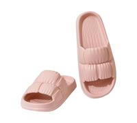 Genérico Zapatillas Mujer Cómodas Zapatillas Mujer Casa Antideslizante Zapatos Plantillas Flexibles Zapatos Ligero Color Sólido Claquette Abiertas Chic Claquette Plataforma, rosa, 36 EU