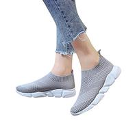 Genérico Zapatillas Mujer Deporte Zapatillas Casual Correr Malla Cómoda Mujeres con Zapatos Slip Casual Outdoor Soles Deportes Zapatos de Mujeres Deportivas Running Trainer Deportivas para (Grey,38)