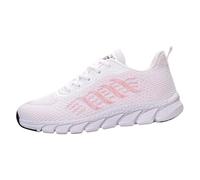 Genérico Zapatillas Mujer Deportivas De Malla, Zapatillas Padel Mujer Suave Transpirable Ligeras Deportes Entrenamiento Cordones Zapatos Casuales Simple Suave Suelas Clásicas Punta Redonda Zapatos