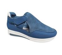 Genérico Zapatillas Mujer Deportivas Zapatillas Ligeras de Deporte Planas Informales Cómodas con Tacón de Gancho para Zapatos Grandes Tamaño Mujer Deportivas Deporte (Blue,38)