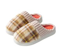 Genérico Zapatillas Mujer Estar Por Casa Pantuflas femeninas cálidas con suela gruesa antideslizante para interior diseño elegante a y comodidad acogedora (Yellow, 36)