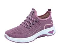Genérico Zapatillas Mujer Running Casual Zapatos Deportivos Zapatos Casuales de Mujer para Primavera,Verano Y Otoño,Suaves,Transpirables Y Que No Cansan,para Casual Sneakers (Purple,39)