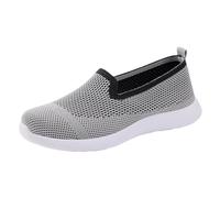 Genérico Zapatillas Mujer Sin Cordones Cómodos Ortopédicas Zapatos Casuales para Mujer,Primavera,Verano Y Otoño,Nuevos Zapatos Ortopédicos para Caminar,Deportivas de Deporte (Grey,38)