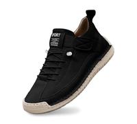 Genérico Zapatillas Mujer Tallas Grandes Otoño Invierno Exterior Cuero Unisex Cómodas Ligeras Moda Zapatos Diarios, Le Noir, 43 EU