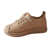 Genérico Zapatillas Mujer Vestir Zapatillas Mujer Casual Women's Soft Sole Comfortable Shoes Outdoor Mesh Shoes Runing Fashion Sports Breathable Sneakers Zapatos Ortopedicos (Khaki,39)