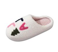 Genérico Zapatillas Mujer Zapatillas De Peluche para Mujer Chanclas Pantuflas Navidad con Estampado De Trineo, Ideales para Regalar En Navidad A Tu Pareja