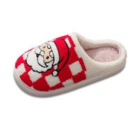 Genérico Zapatillas Mujer Zapatillas De Peluche para Mujer Chanclas Pantuflas Navidad con Motivos De Villancicos, Suaves Y Cálidas para Ambiente Navideño En Casa