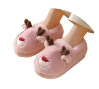 Genérico Zapatillas Mujer Zapatillas De Peluche para Mujer Chanclas Pantuflas Navidad una Cita Especial con Soporte De Arco, Plantilla De Espuma Viscoelástica Y Lavables A Máquina