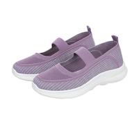 Genérico Zapatillas Negras Mujer Cómodos de Deporte para Zapatos Deportivos Casuales con de Un Solo Pie para Mujer,2025,Zapatos Mamá Suaves,Ligeros Y Cómodos,Deportivas Running (Purple,41)