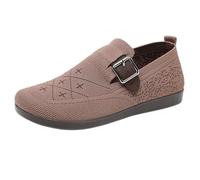 Genérico Zapatillas Negras Mujer Ligeras Ortopédicas Zapatos para Mujer de Primavera Y Otoño,para de Edad Y Mayores,con,Tela Vieja,Plana Estilo Casual. Deporte Correr (Coffee,35)