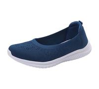 Genérico Zapatillas Negras Mujer Ligeras para Caminar de Womens Shoes Ethnic Casual Shoes Summer Fashion Hollow Breathable Flat Heel Soft Sole Casual Zapatos Casuales de Las Mujeres (Blue,42)