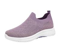 Genérico Zapatillas Negras Mujer Ligeras Running Deportivas Women's Mesh Casual Shoes Spring Summer and Autumn Fly Woven Breathable Casual Shoes Lightweight Mesh Bambas Tenis de (Purple,39)