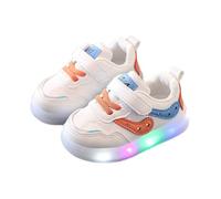 Genérico Zapatillas Niño 25 - Zapatos De Bebé para Niñas Y Niños De 1 A 6 Años Zapatillas Blancas con Luces Suela Suave Informales para Caminar Y con Un Estilo Moderno